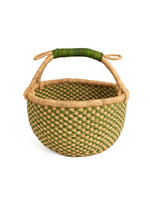 Kazi Small Green Pattern Bolga Basket