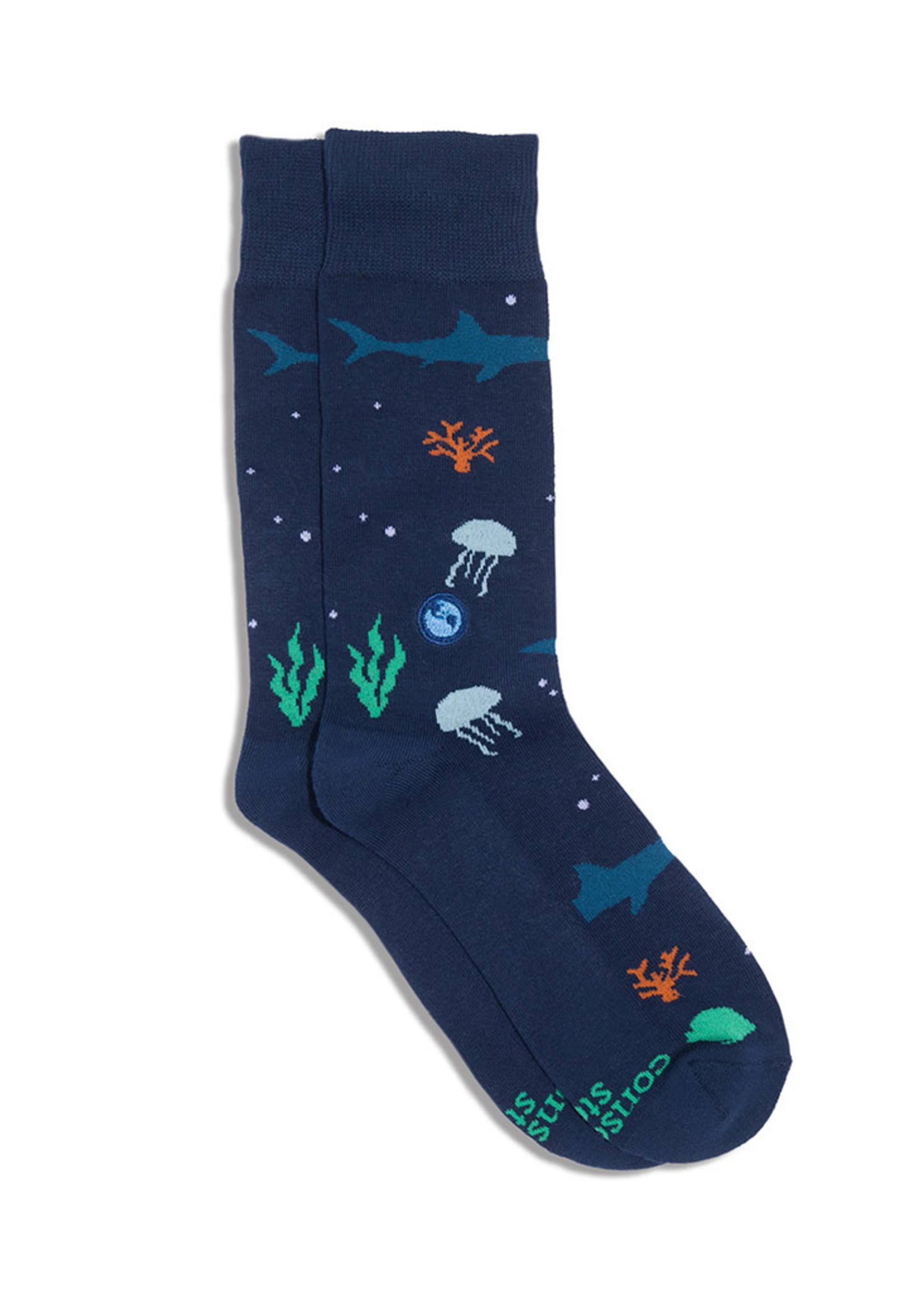 Conscious Step Men's Discovery Socks - Underwater Ocean
