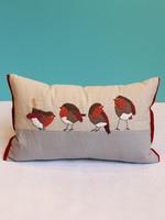 Natural Habitat Red Knotty Robins Pillow