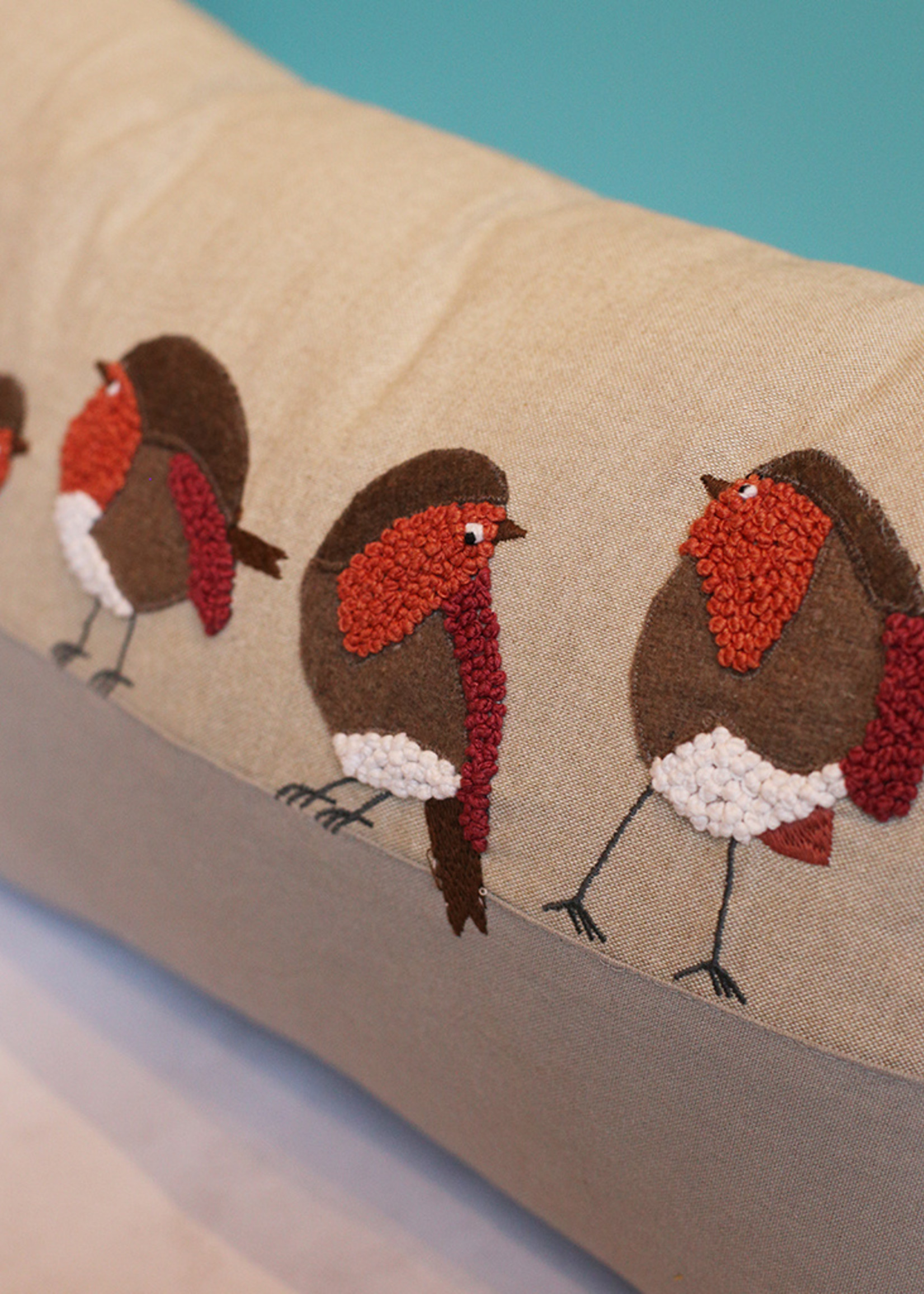 Natural Habitat Red Knotty Robins Pillow