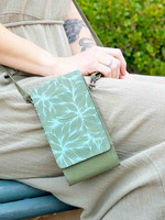 Serrv Leather Crossbody Purse in Teal