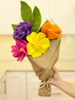 Global Goods Partners Bright Spring Felt Flower Bouquet