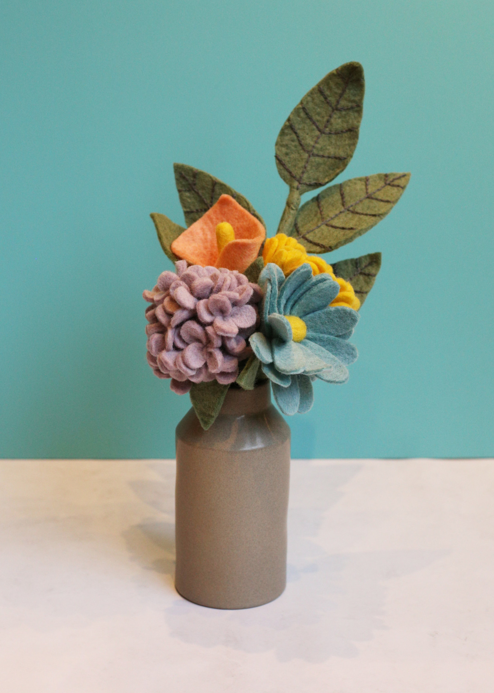 Global Goods Partners Spring Pastels Felt Flower Bouquet