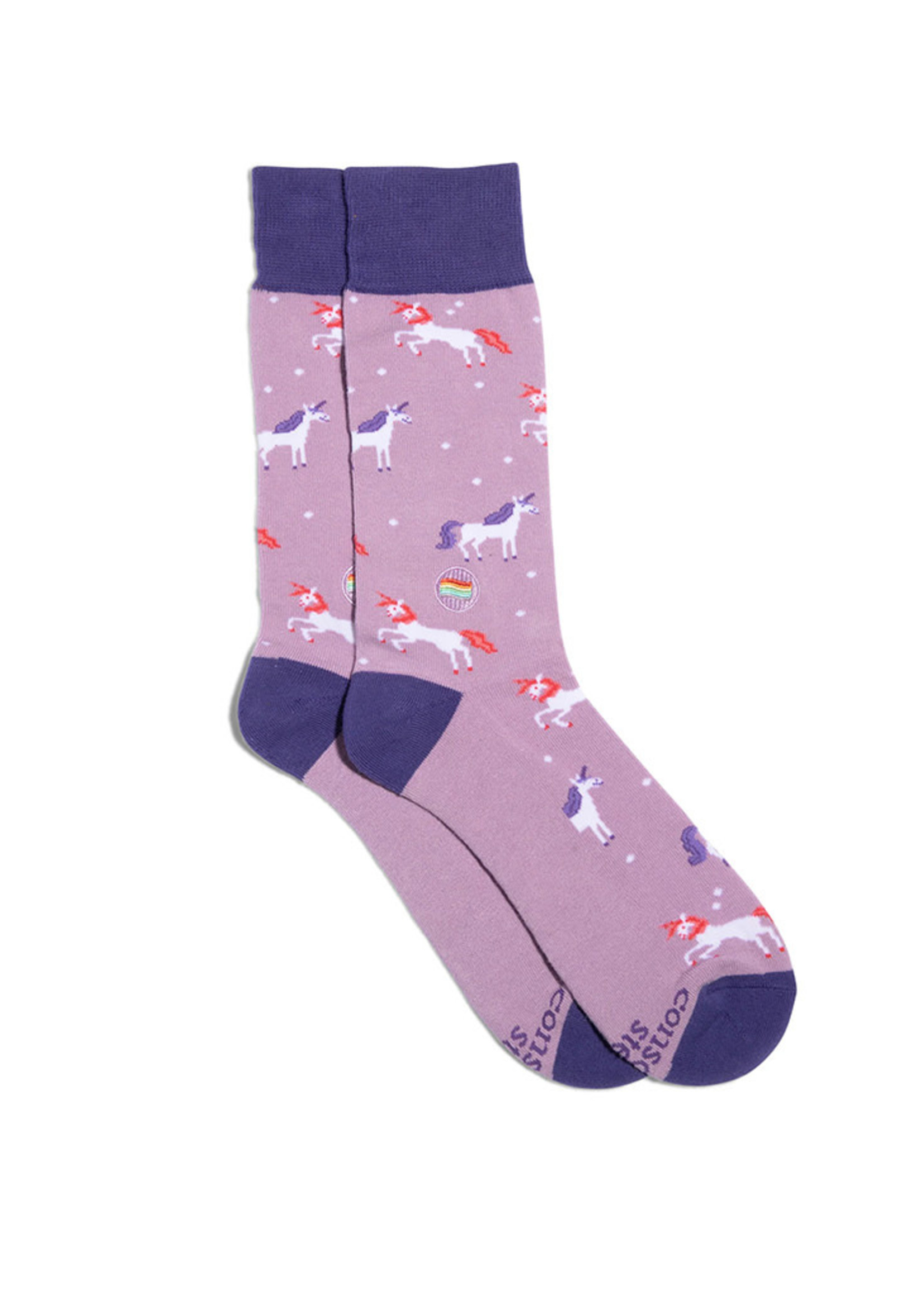 Conscious Step Women's Unicorn Socks That Support LGBTQ