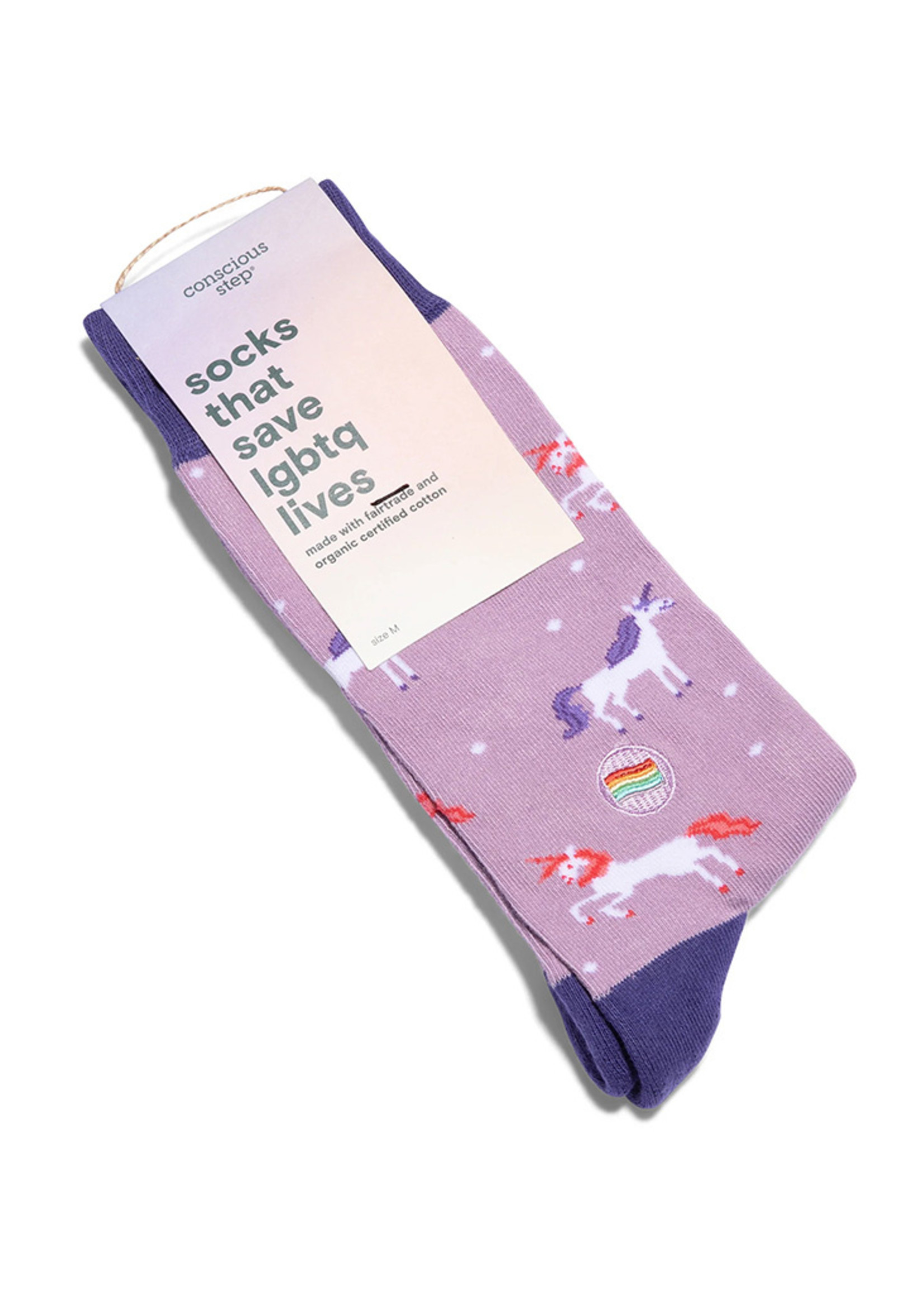 Conscious Step Women's Unicorn Socks That Support LGBTQ