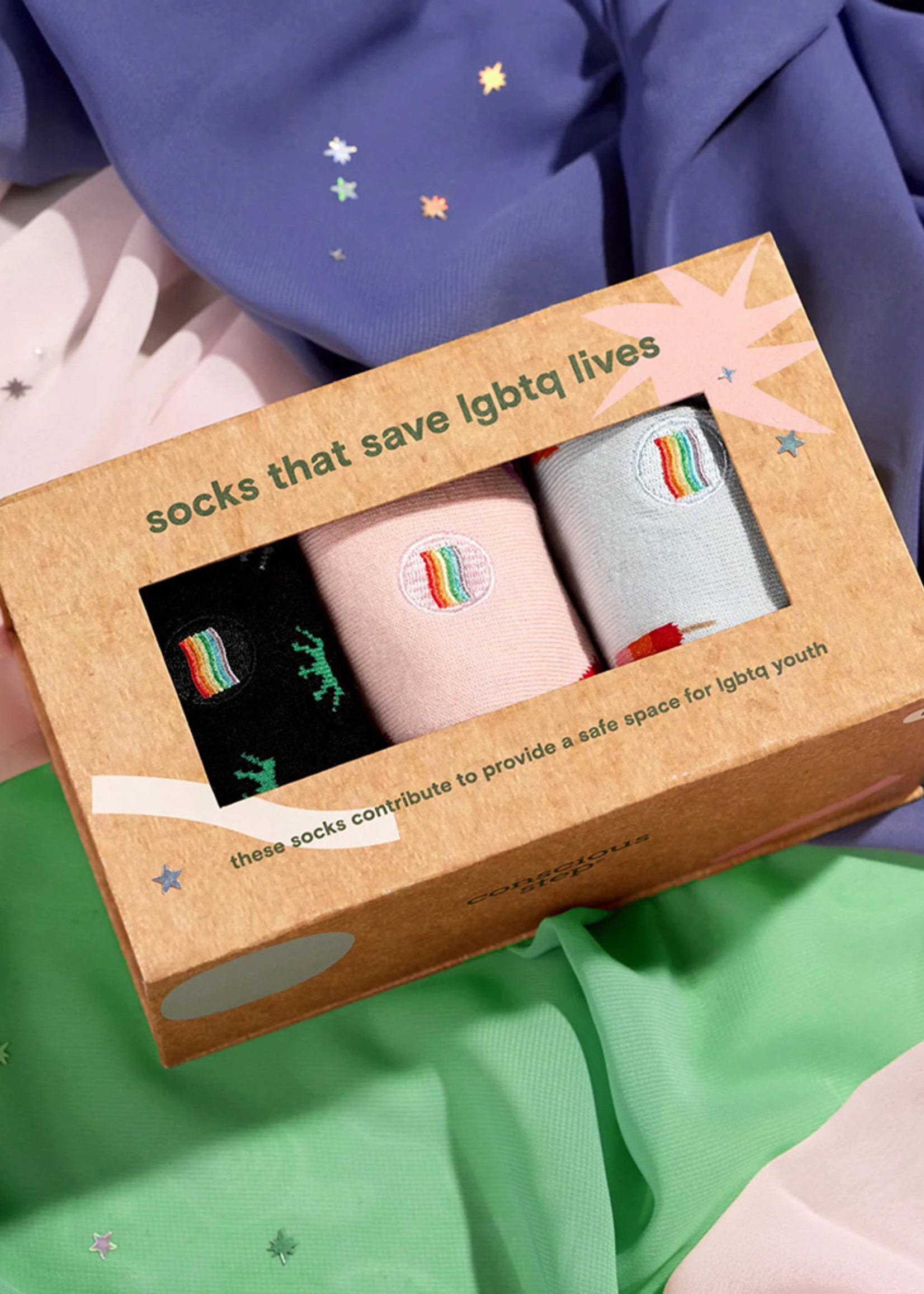 Conscious Step Women's Sock Box - Celebrate PRIDE