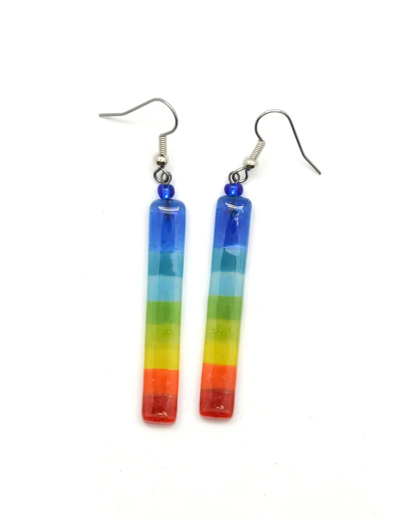 Long Glass Rainbow Earrings from HumanKind Fair Trade HumanKind Fair