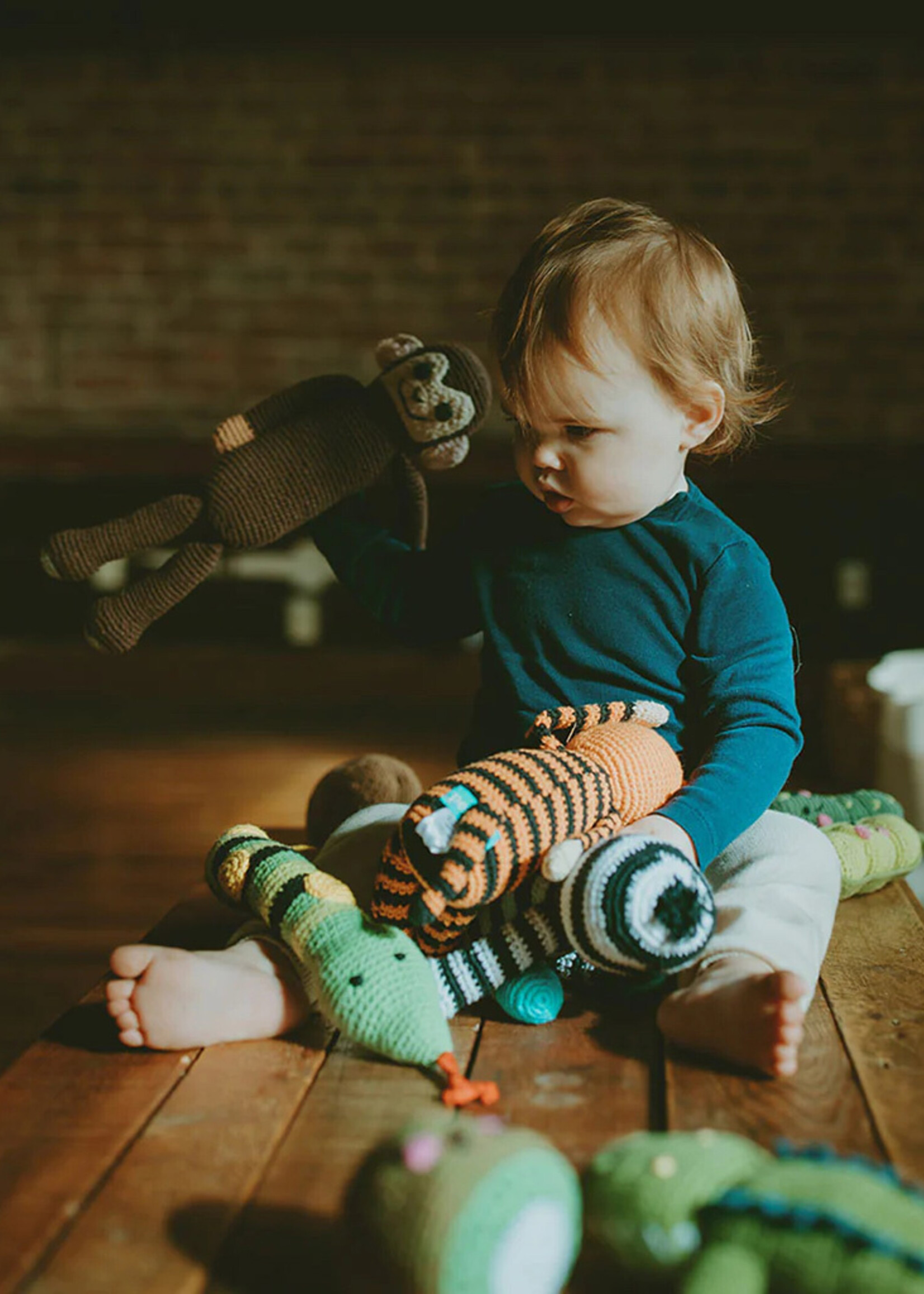 Kahiniwalla x Pebble Brown Monkey Rattle