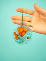 Pampeana Poppy Glass Ornament