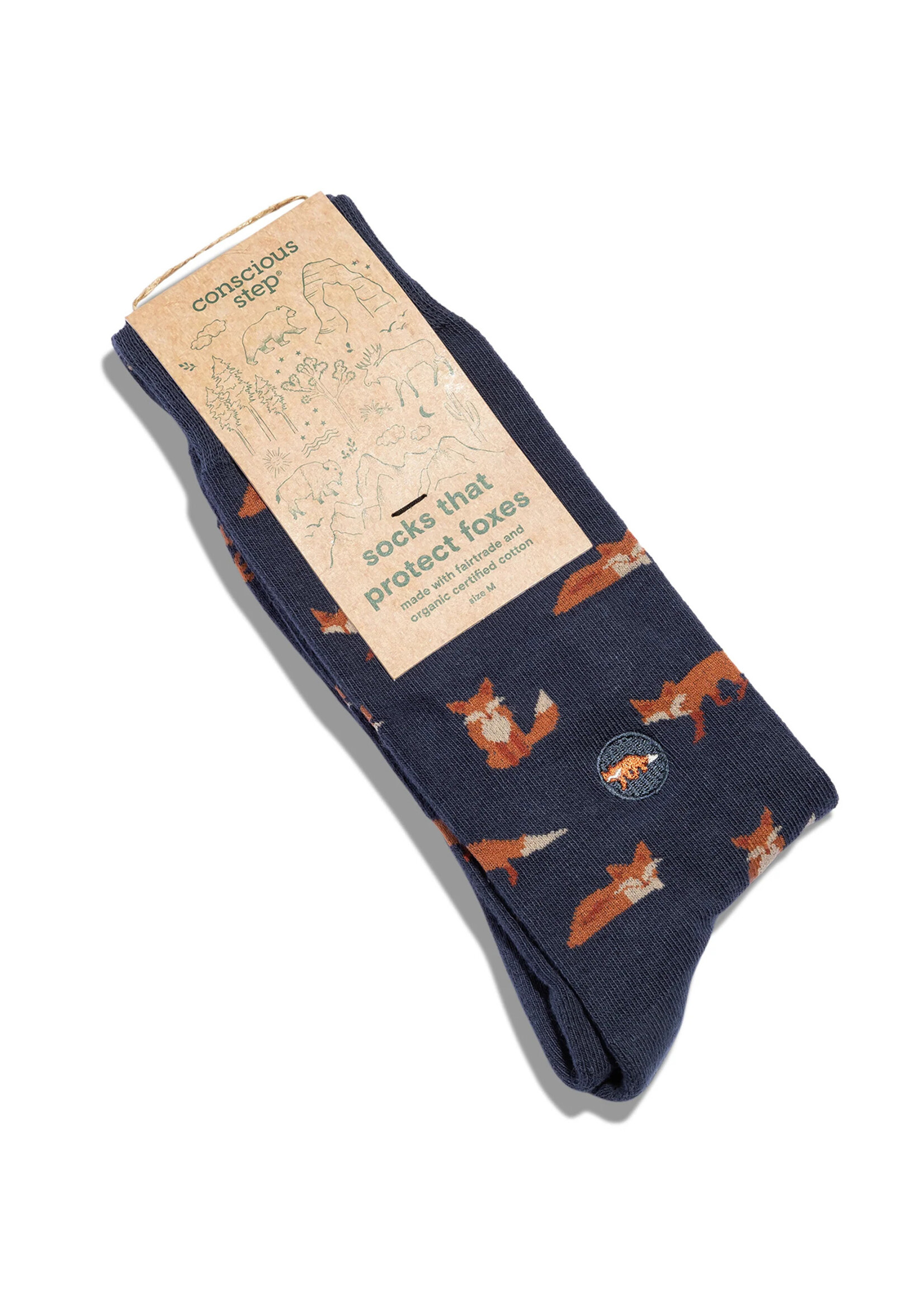 Conscious Step Women's Socks That Protect Foxes