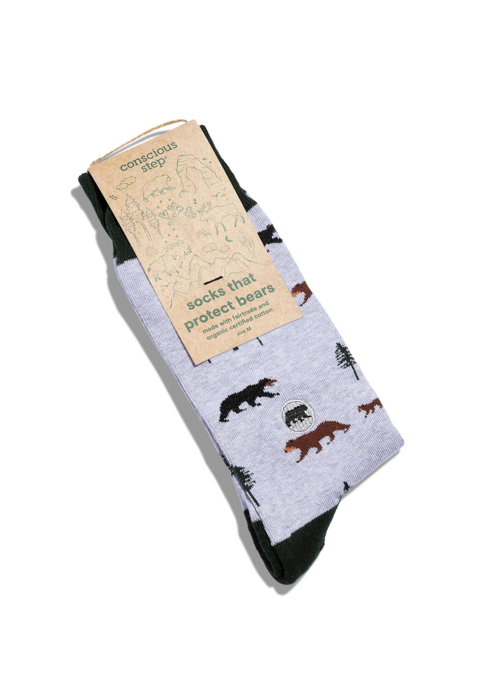Conscious Step Men's Socks That Protect Bears