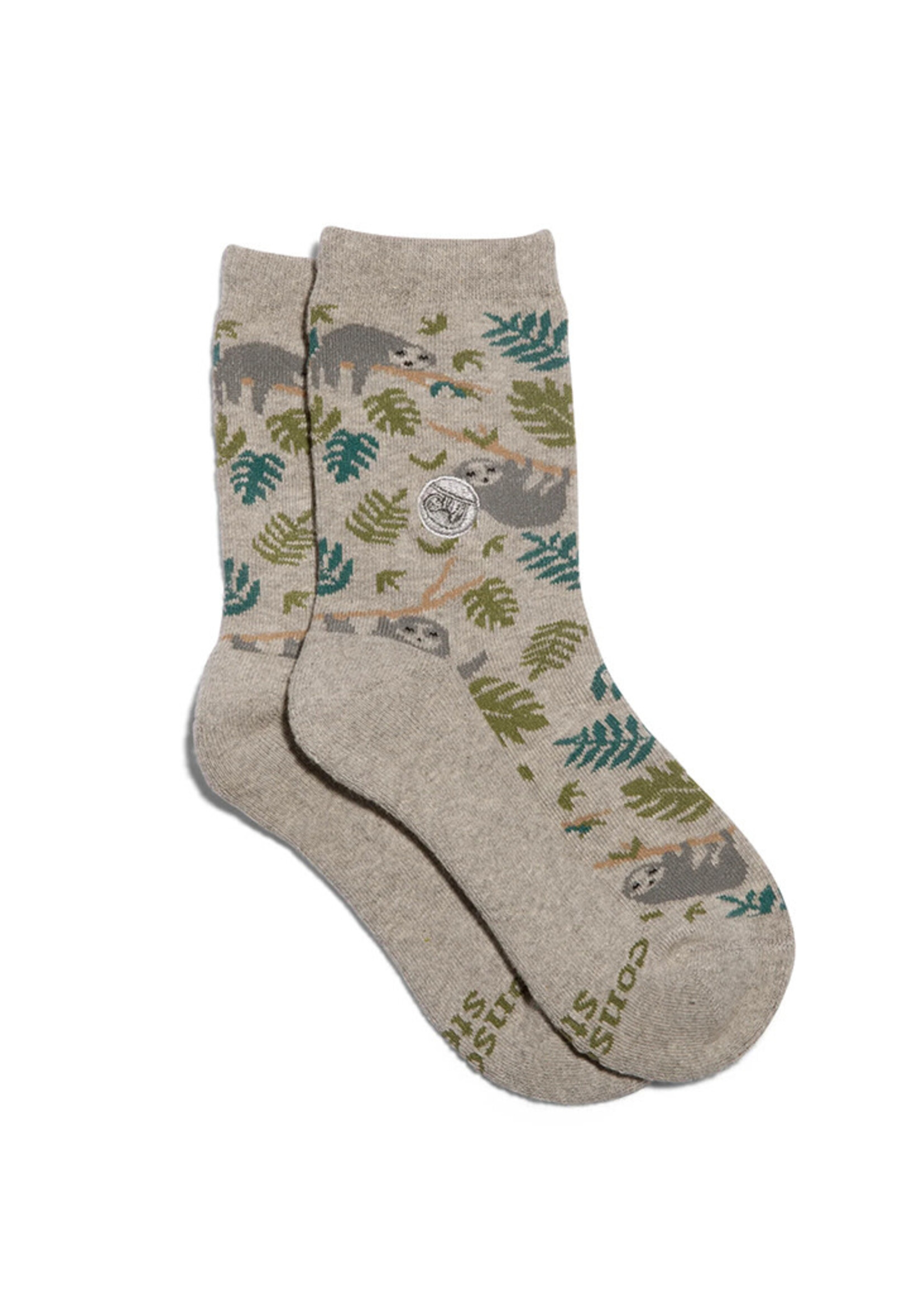 Conscious Step Kids Socks that Protect Sloths - Youth