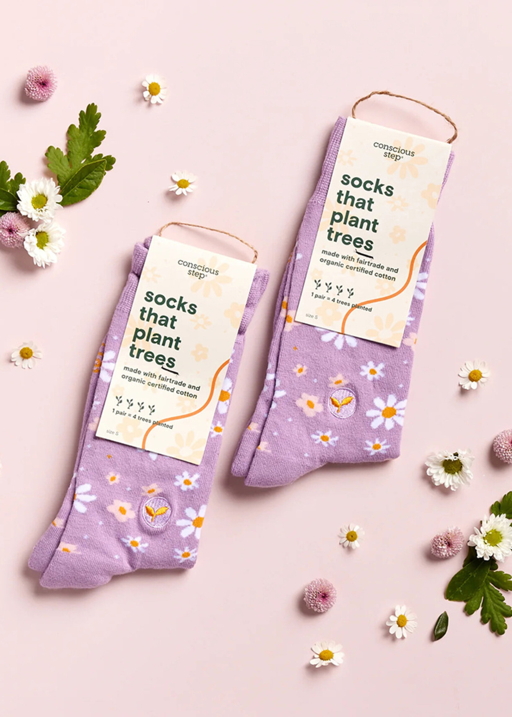 Conscious Step Women's Daisy Socks that Plant Trees