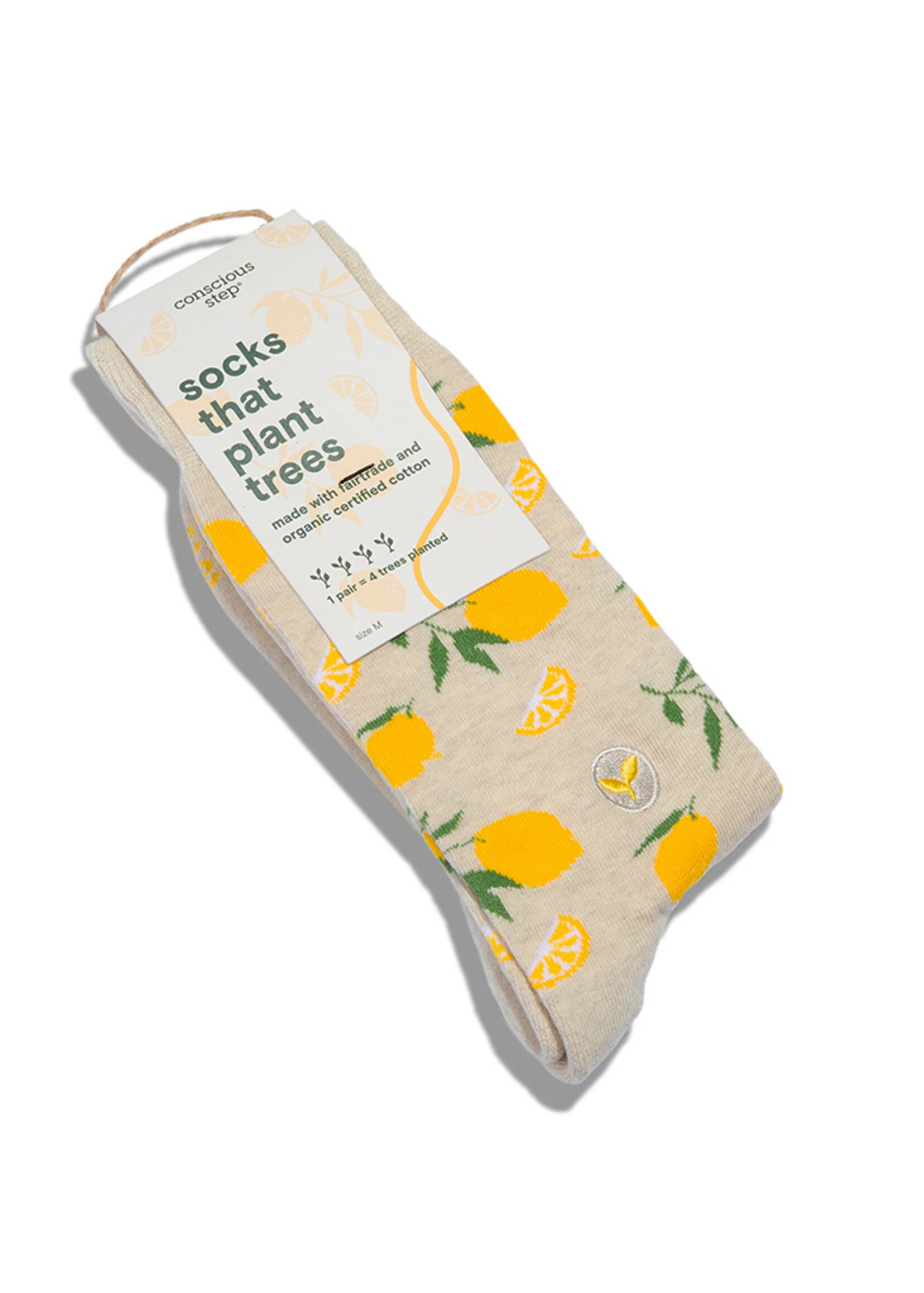 Conscious Step Men's Lemon Socks that Plant Trees
