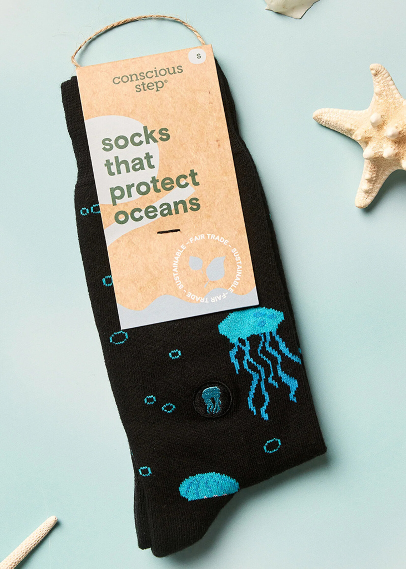 Conscious Step Women's Jellyfish Socks that Protect Oceans