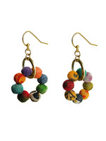 WorldFinds Kantha Orbital Earrings