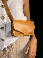 Joyn Camel Brown Leather Belt Bag