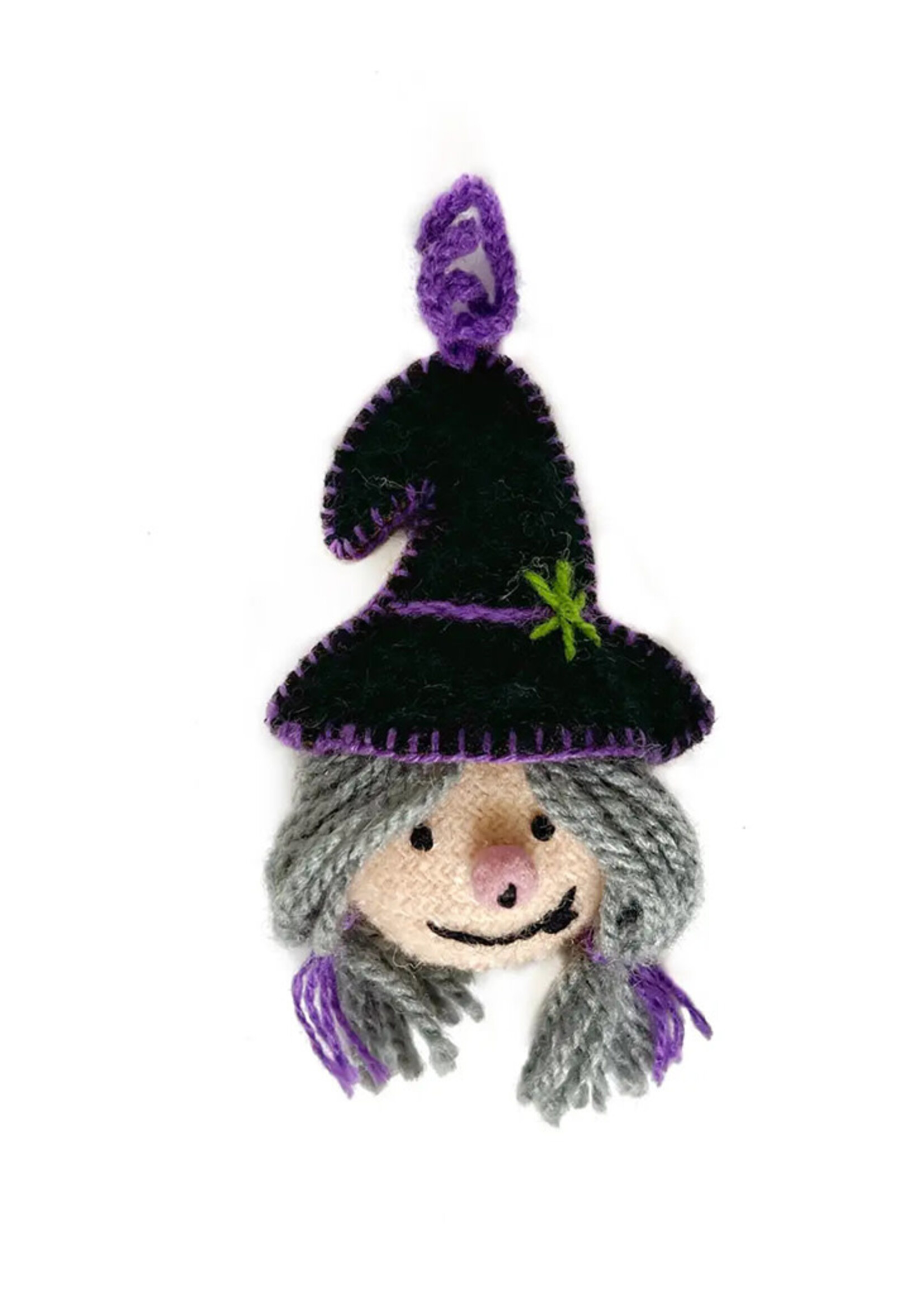 Ornaments 4 Orphans FINAL SALE - Felt Witch Face Ornament