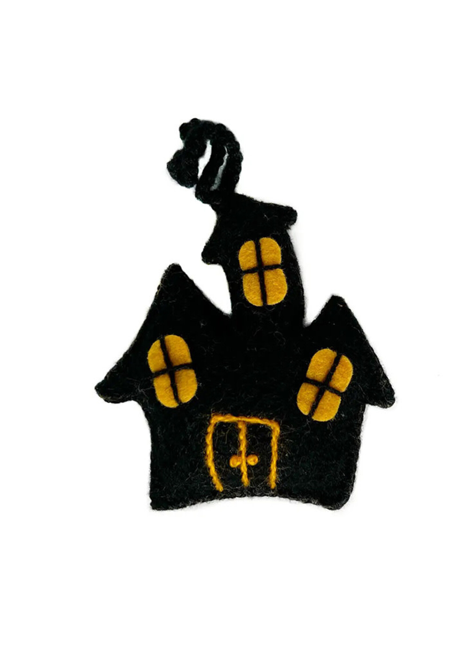 Ornaments 4 Orphans FINAL SALE - Halloween Haunted House Felt Ornament