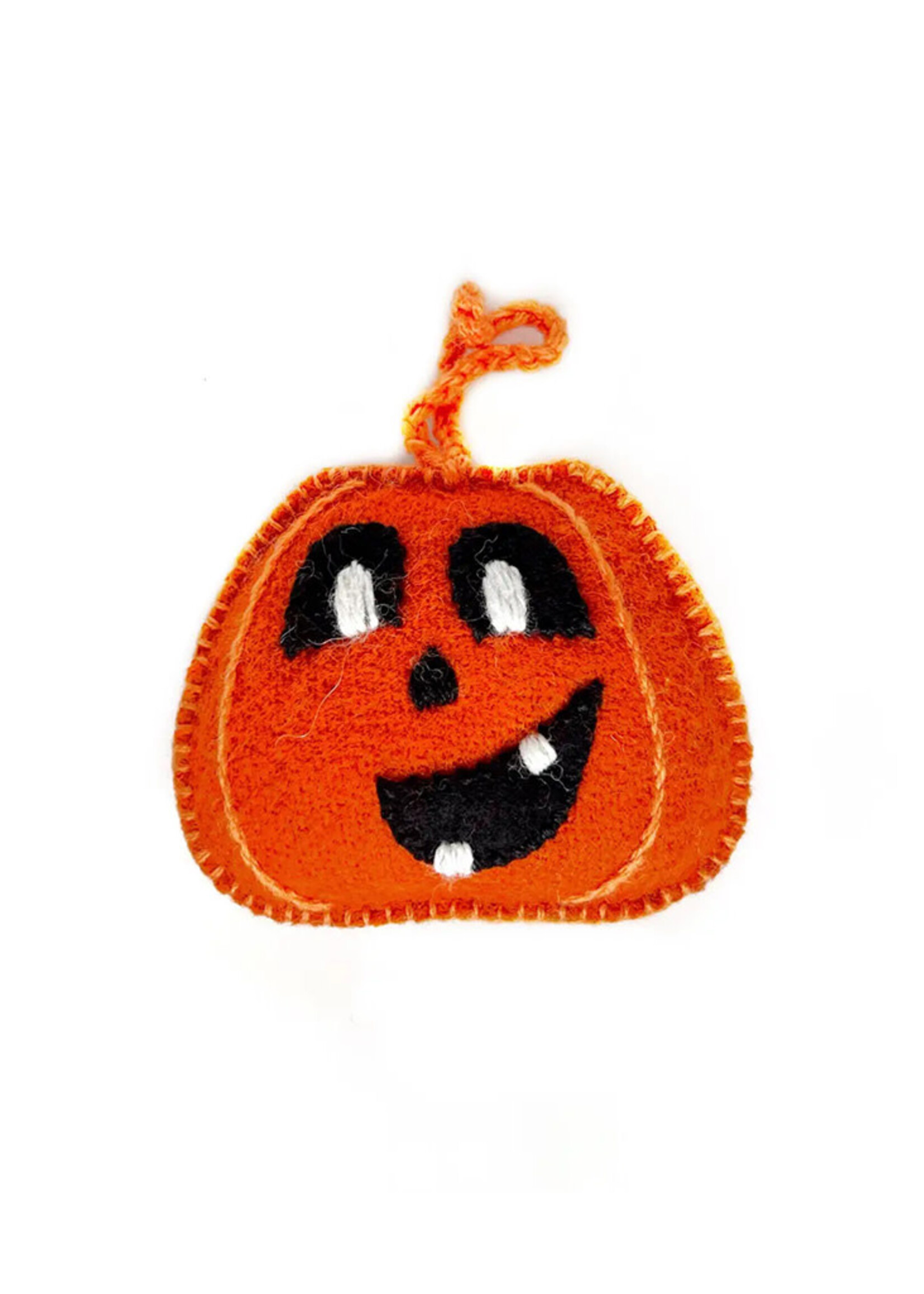 Ornaments 4 Orphans FINAL SALE - Goofy Jack-O-Lantern Felt Ornament