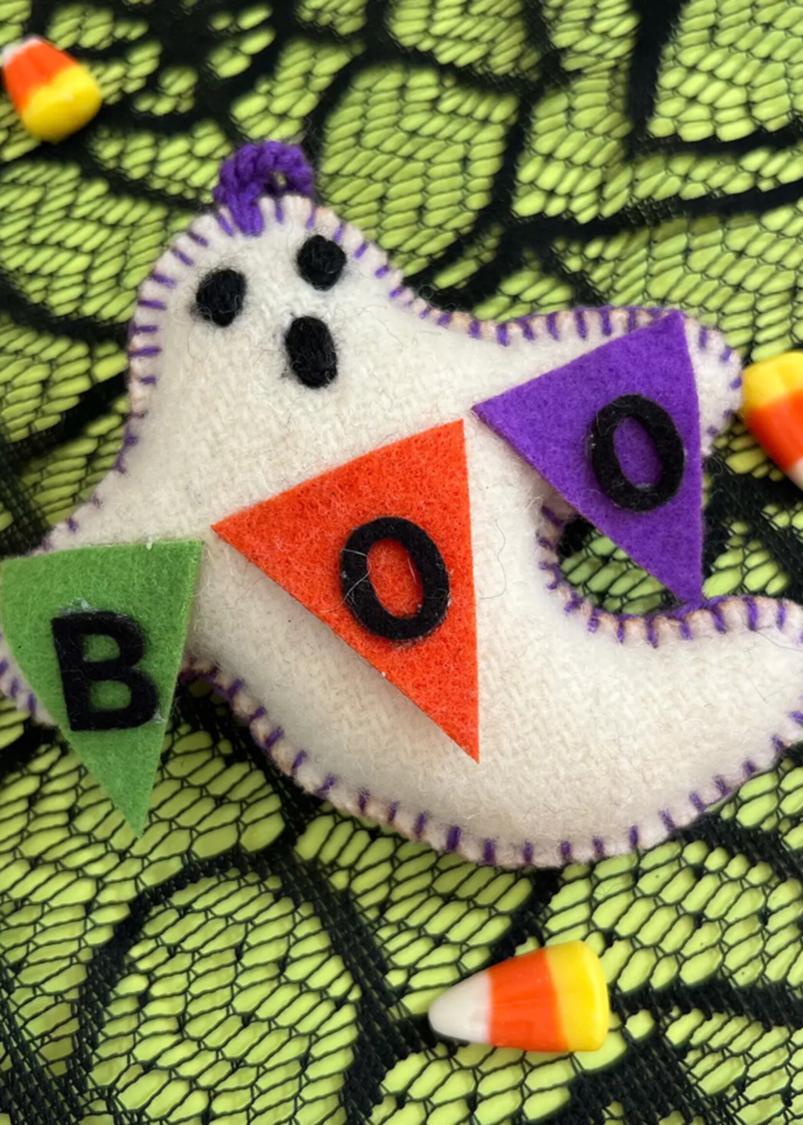 Ornaments 4 Orphans FINAL SALE - Felt Boo Ghost Ornament