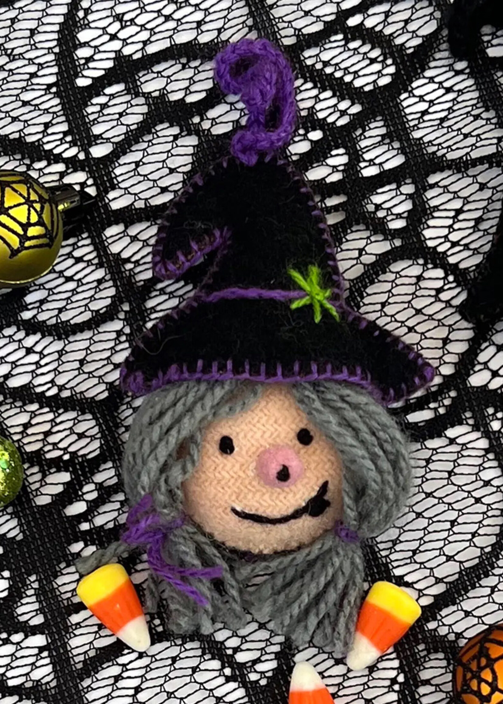 Ornaments 4 Orphans FINAL SALE - Felt Witch Face Ornament