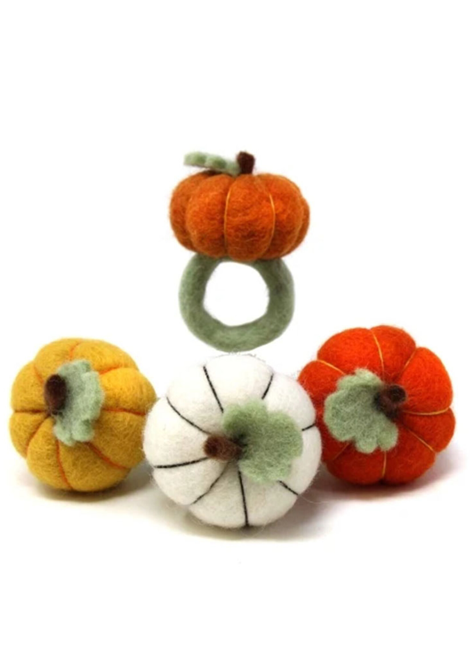 Pumpkin Wood Napkin Rings - Large - Tiffzippy