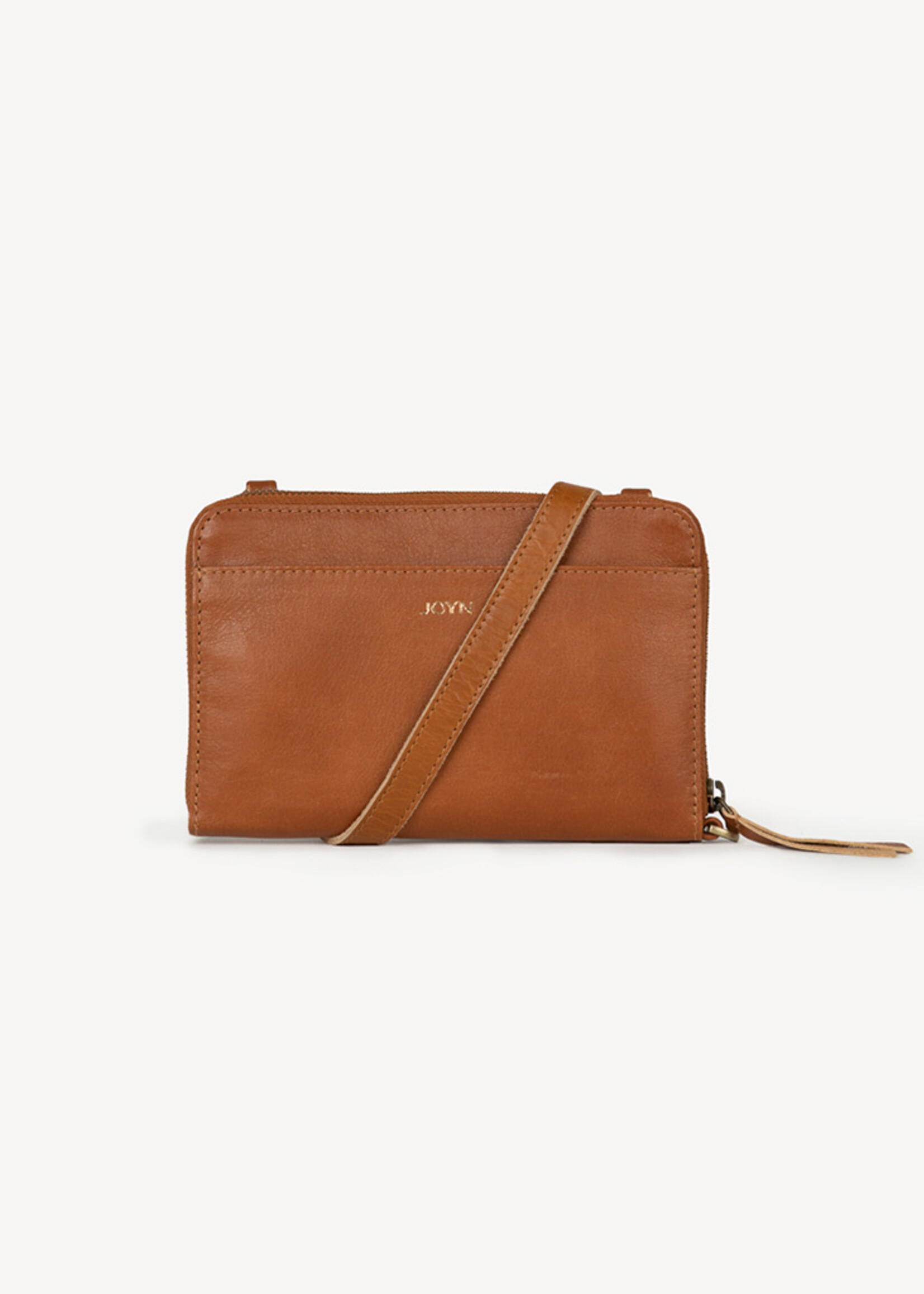 Joyn Camel Brown Crossbody Wallet