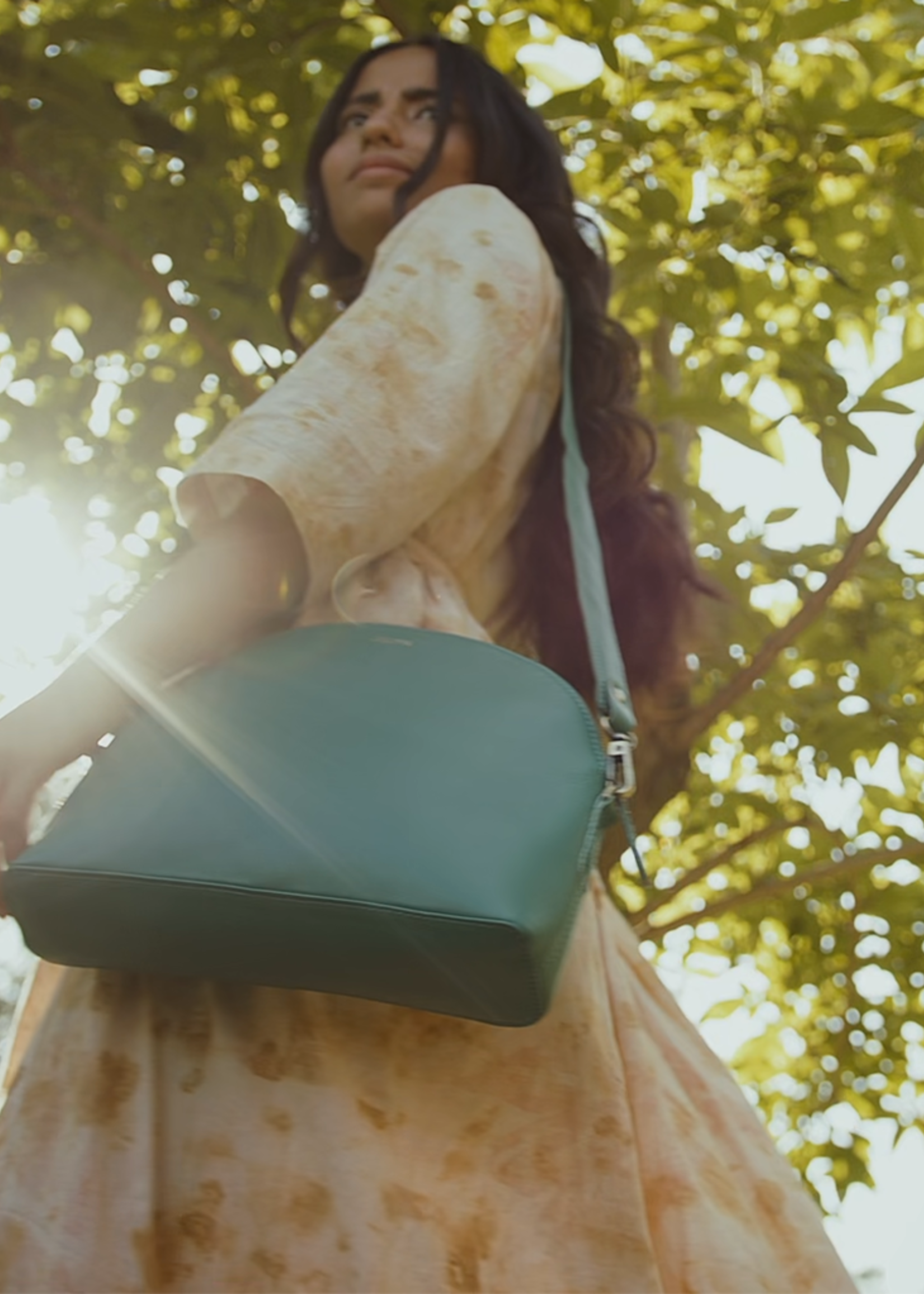 Halfmoon Kelly Green Crossbody Bag from HumanKind Fair Trade