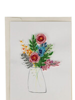 Ten Thousand Villages Sweet Bouquet Quilled Card