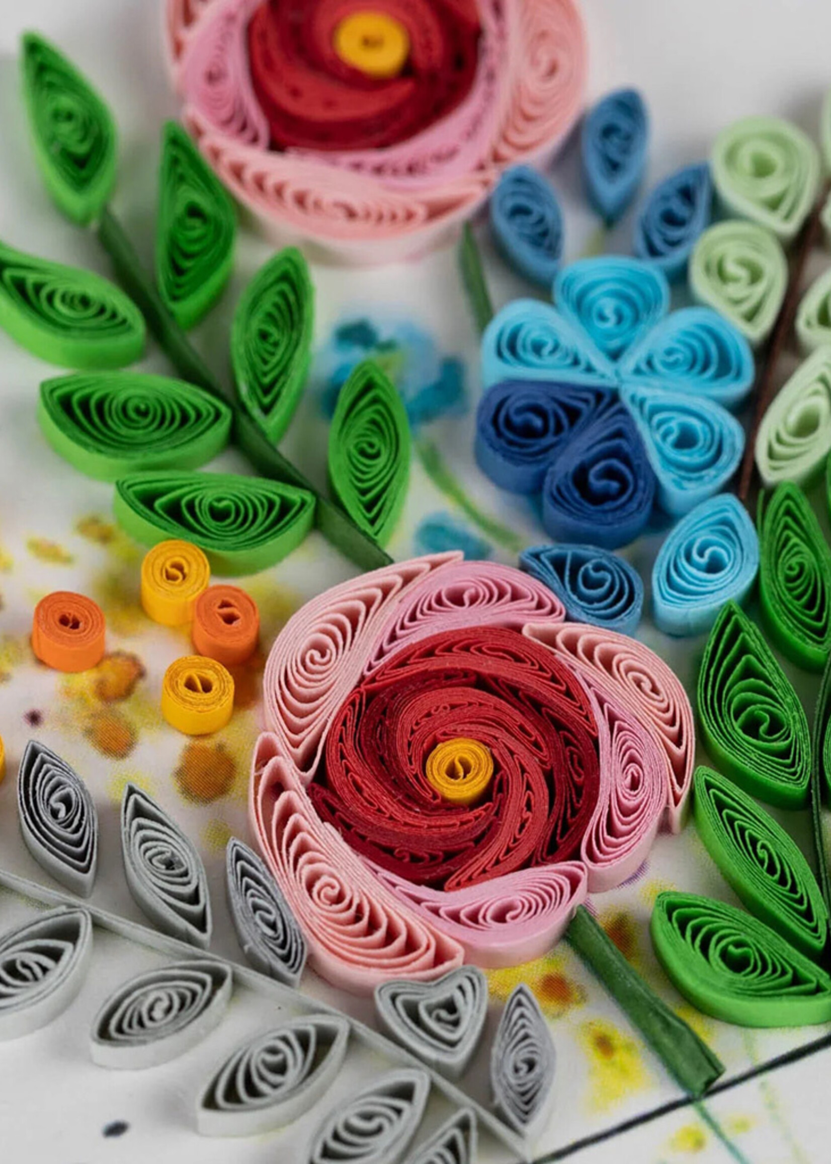 Ten Thousand Villages Sweet Bouquet Quilled Card