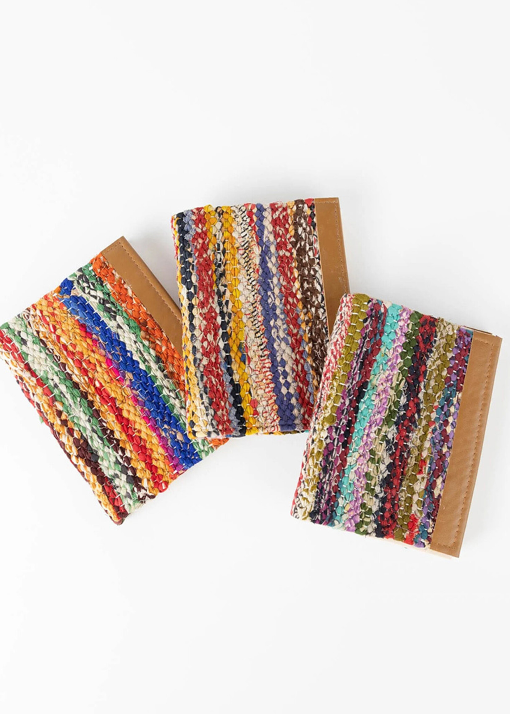 Ten Thousand Villages Small Woven Recycled Sari Journal