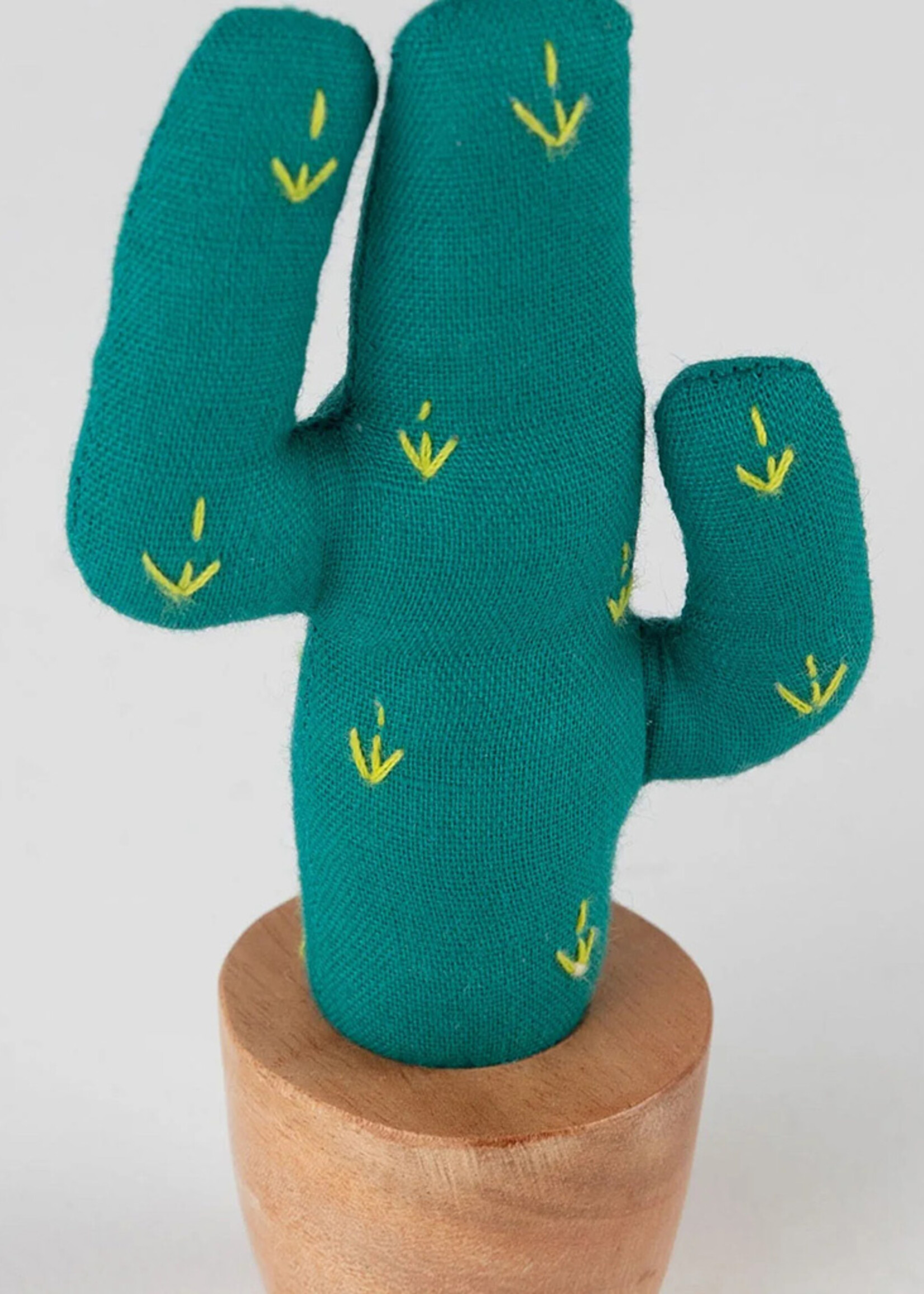 Ten Thousand Villages Mini Cotton Saguaro Cactus Plant