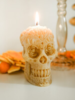 Sugar Skull Beeswax Candle