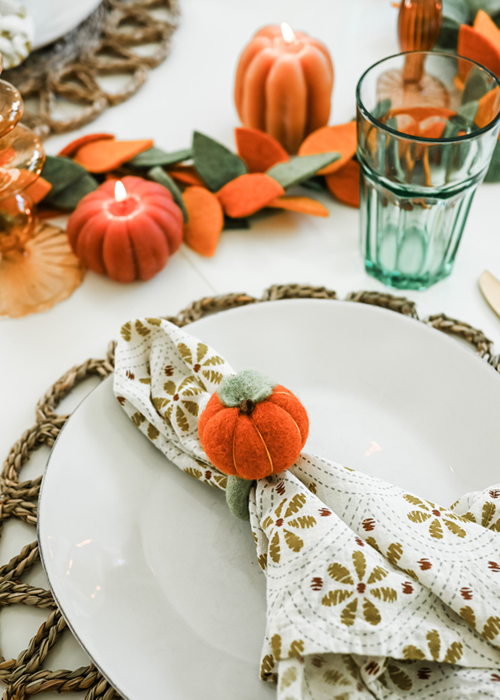 Felt Pumpkin Napkin Rings - Set of 4 from HumanKind Fair Trade - HumanKind  Fair Trade