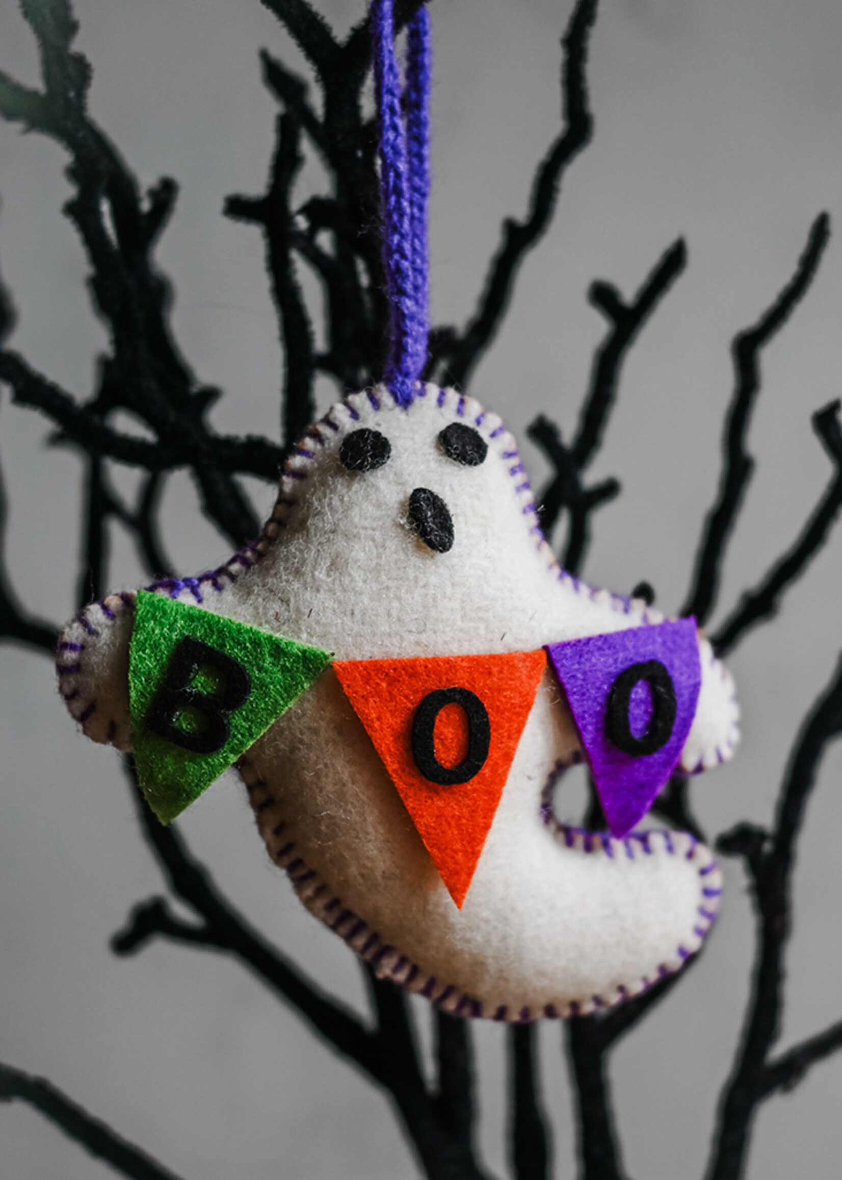 Ornaments 4 Orphans FINAL SALE - Felt Boo Ghost Ornament