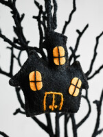 Ornaments 4 Orphans FINAL SALE - Halloween Haunted House Felt Ornament