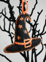 Ornaments 4 Orphans FINAL SALE - Halloween Witch Hat Felt Ornament