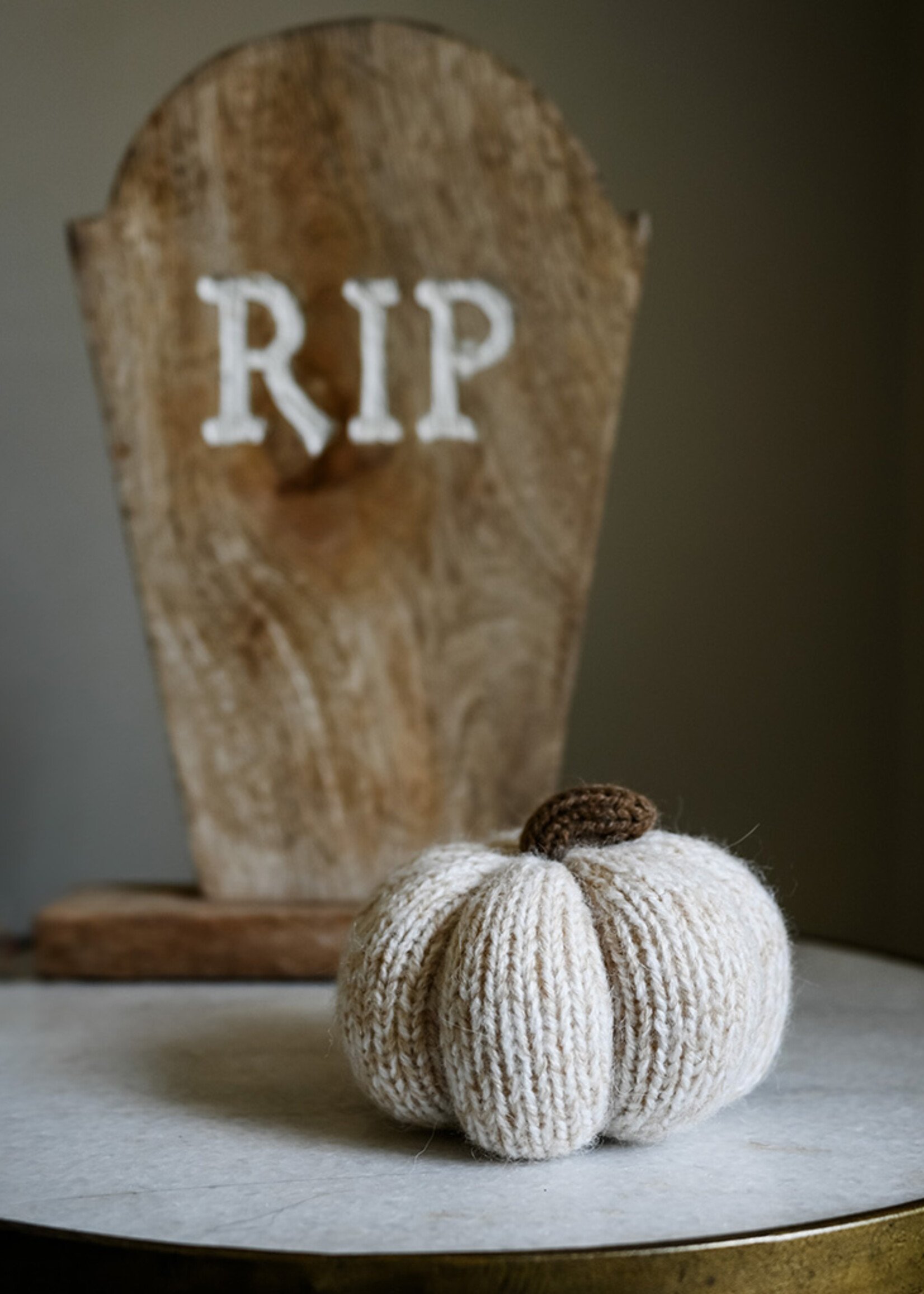 Andes Gifts Cream Knit Pumpkin