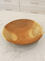 African Modern 17-18in Mahogany Wood Bowl