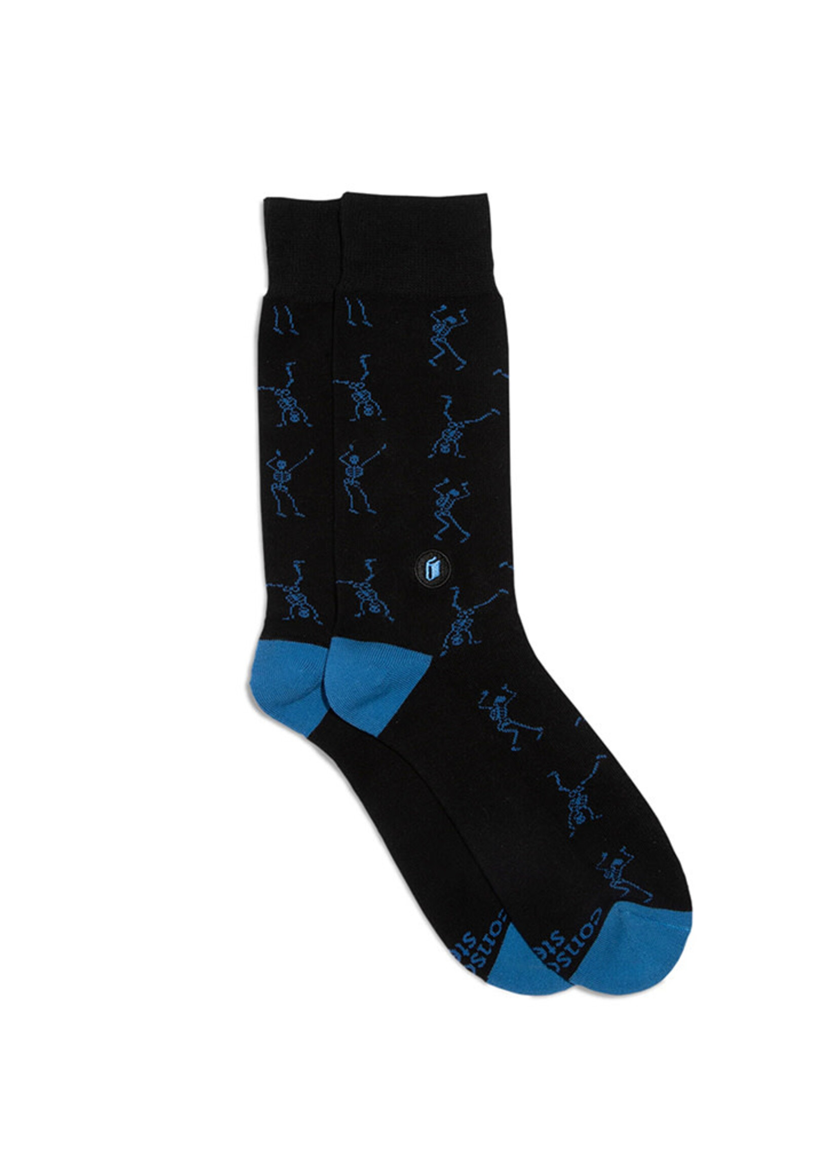 Conscious Step Women's Dancing Skeleton Socks that Give Books