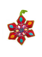 Ornaments 4 Orphans Embroidered Snowflake Ornament - Red