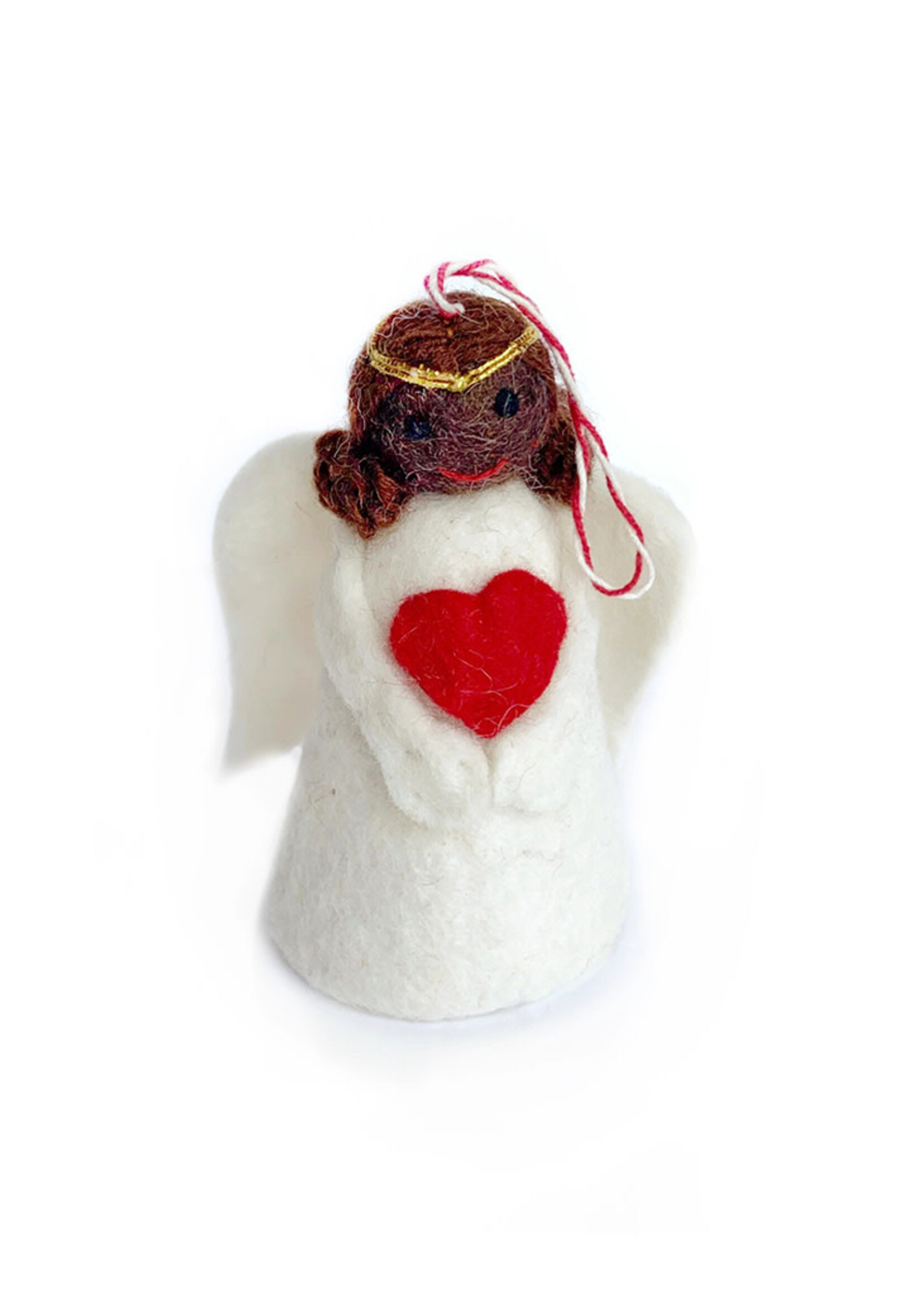 Ornaments 4 Orphans FINAL SALE - Felt Angel Heart Ornament