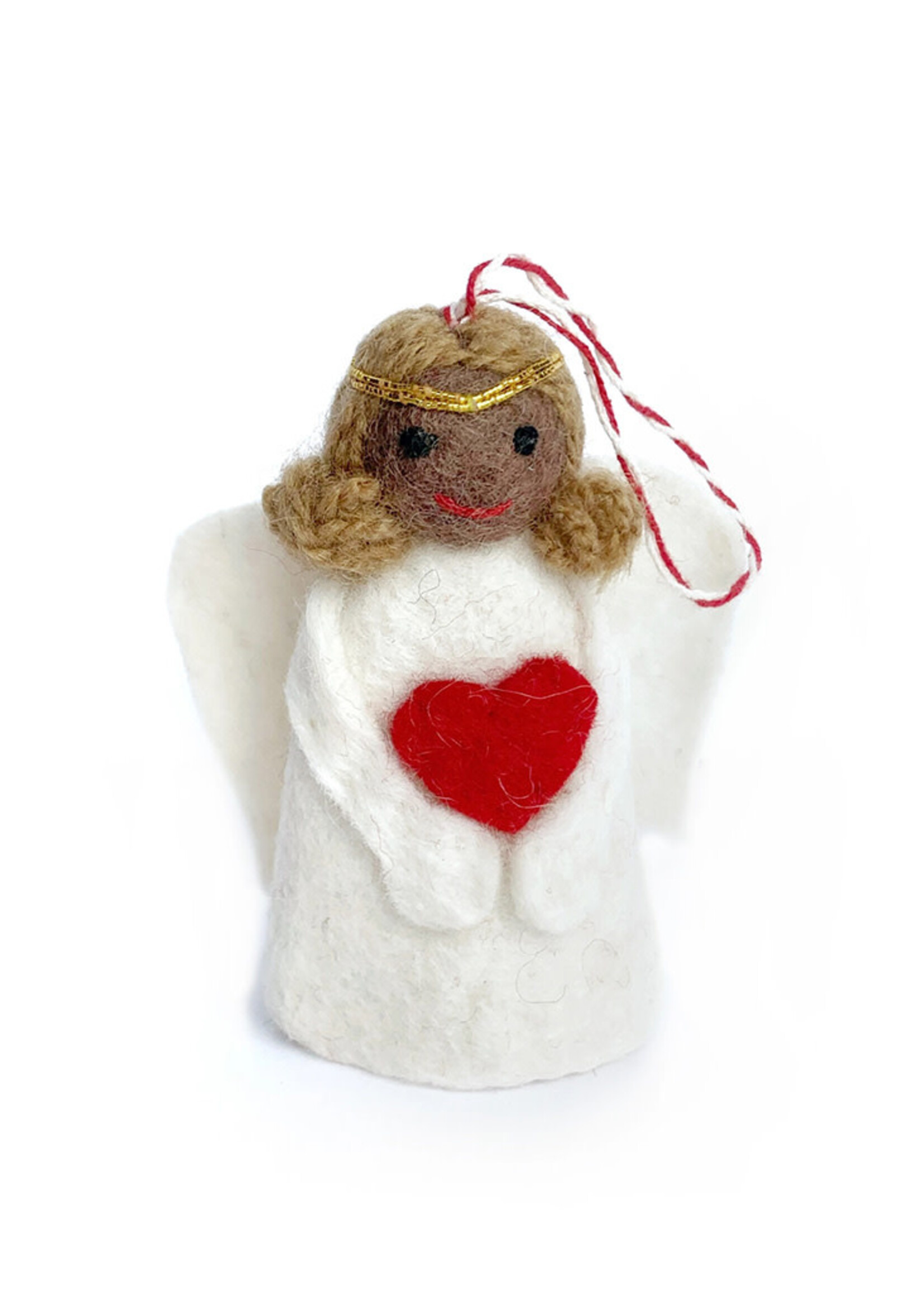Ornaments 4 Orphans FINAL SALE - Felt Angel Heart Ornament