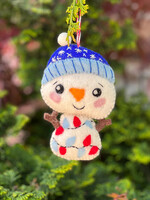 Mr. Ellie Pooh Felt Snowman Ornament