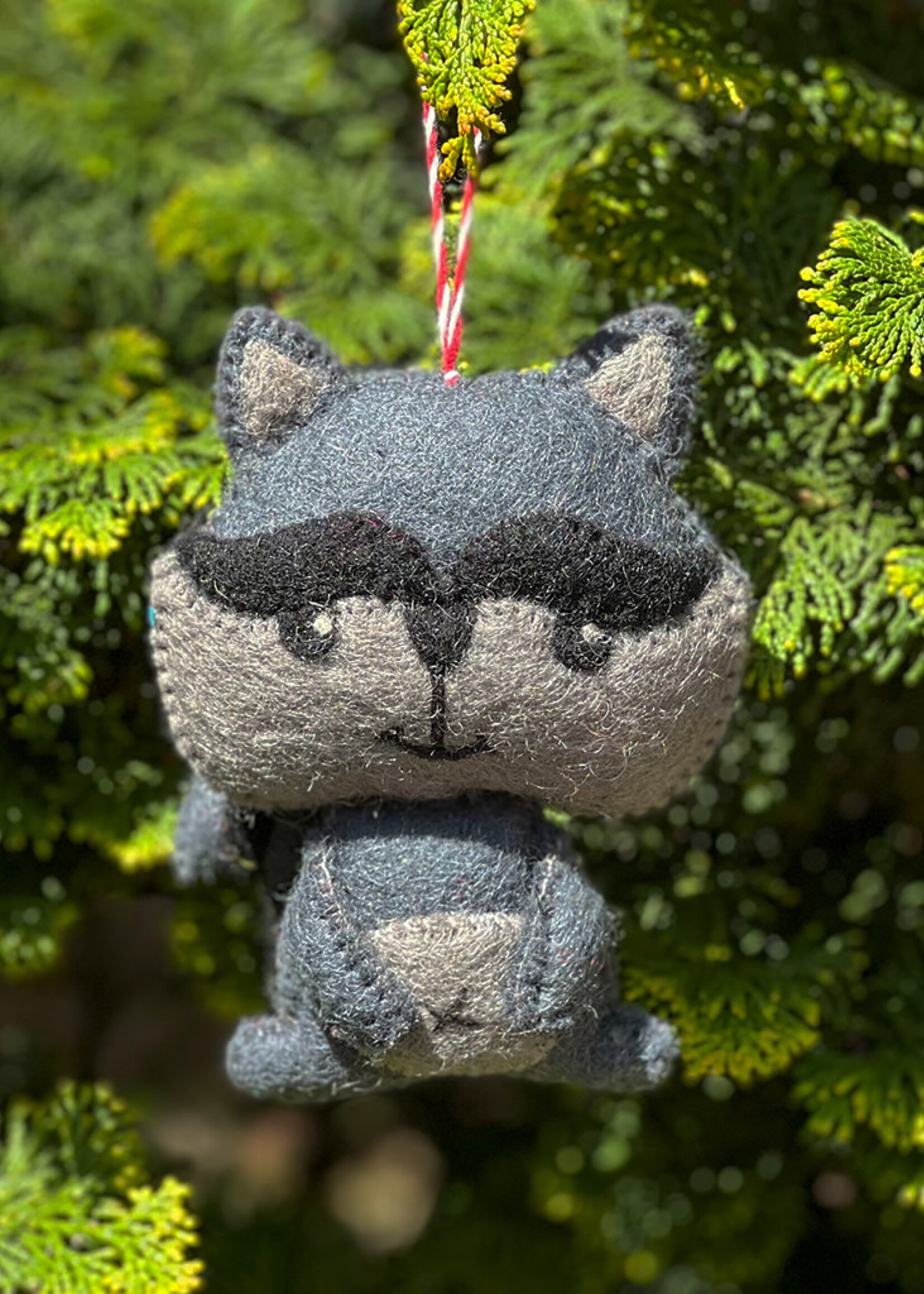 Felt Raccoon Ornament