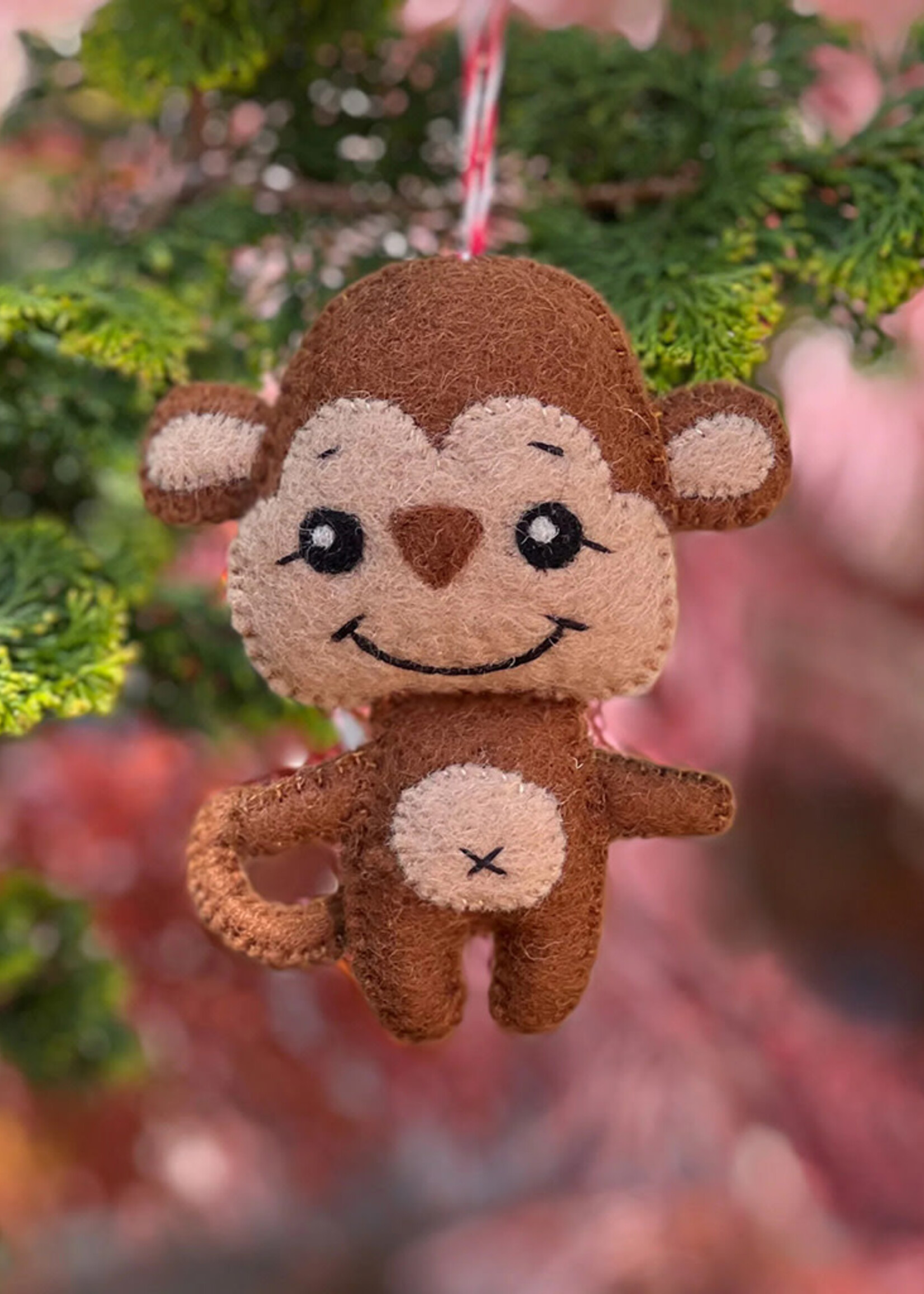 Felt Monkey Ornament