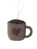 Global Groove Life Felt Coffee Cup Ornament