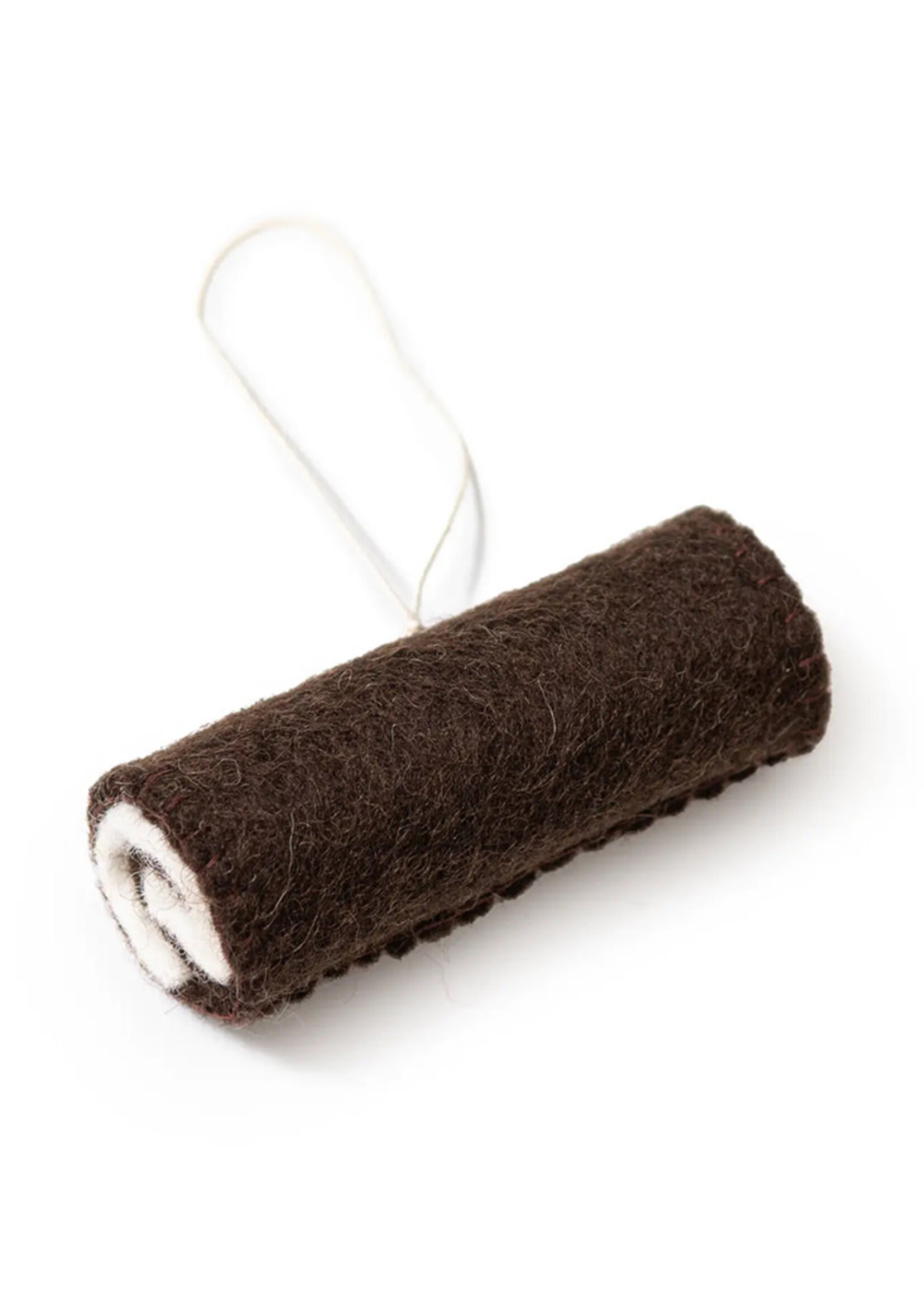 Global Goods Partners FINAL SALE - Felt Chocolate Swiss Roll Ornament