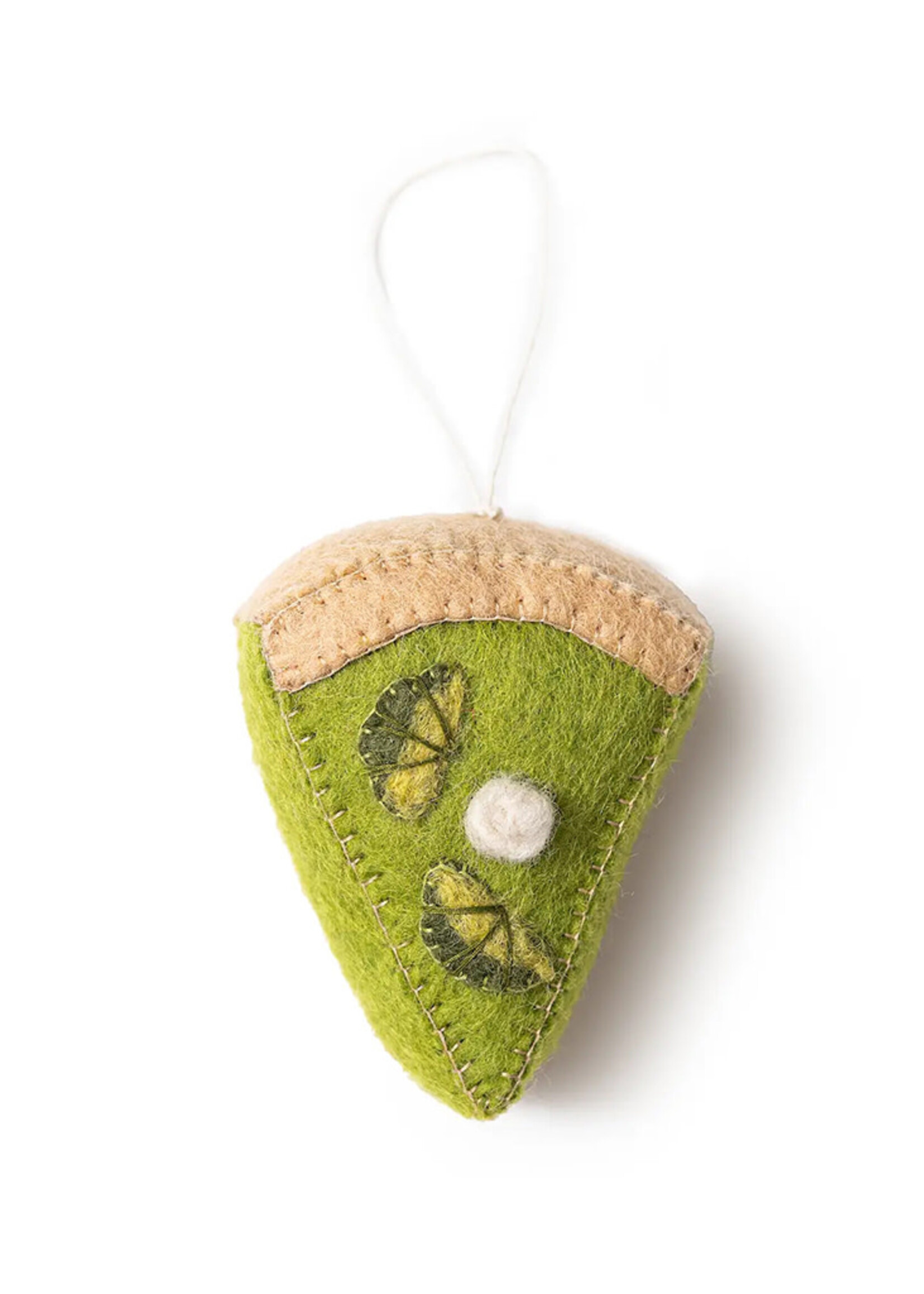 Global Goods Partners Felt Key Lime Pie Ornament